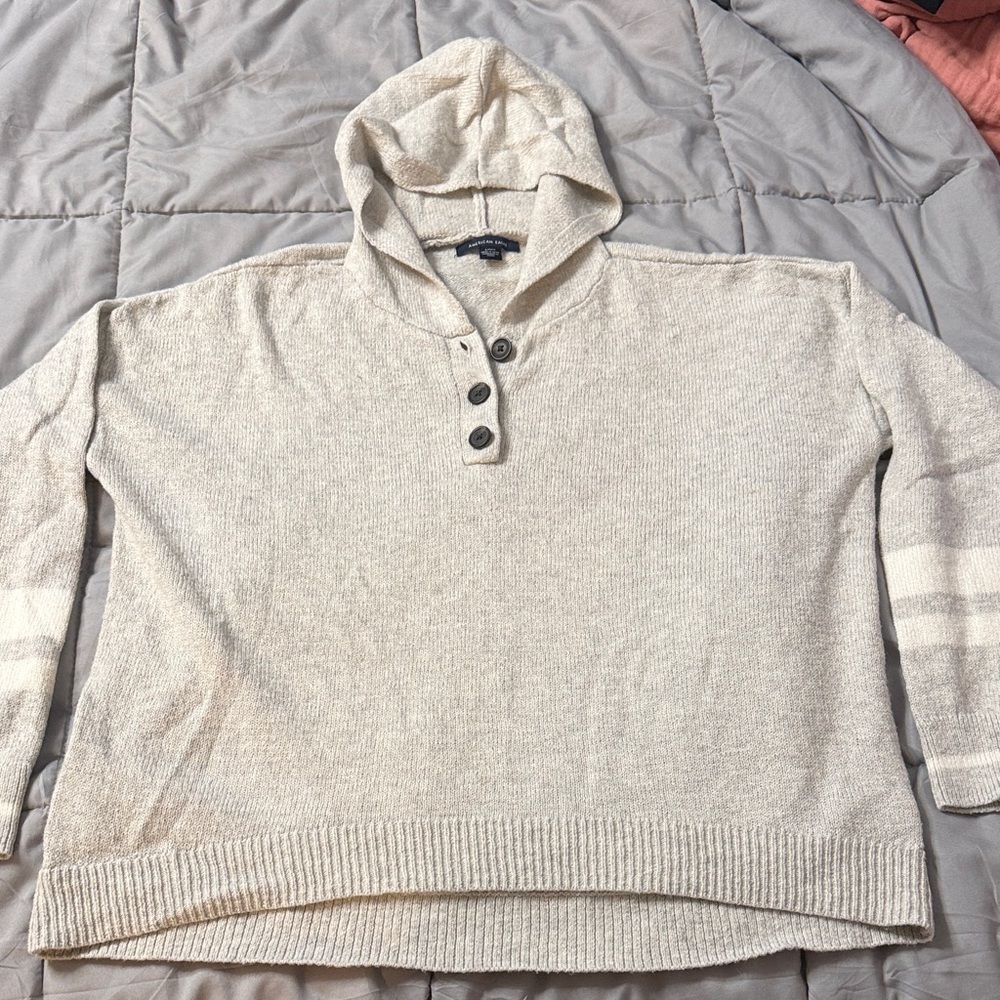 American Eagle Outfitters Cream Knit Sweater